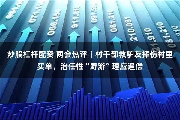 炒股杠杆配资 两会热评丨村干部救驴友摔伤村里买单，治任性“野游”理应追偿